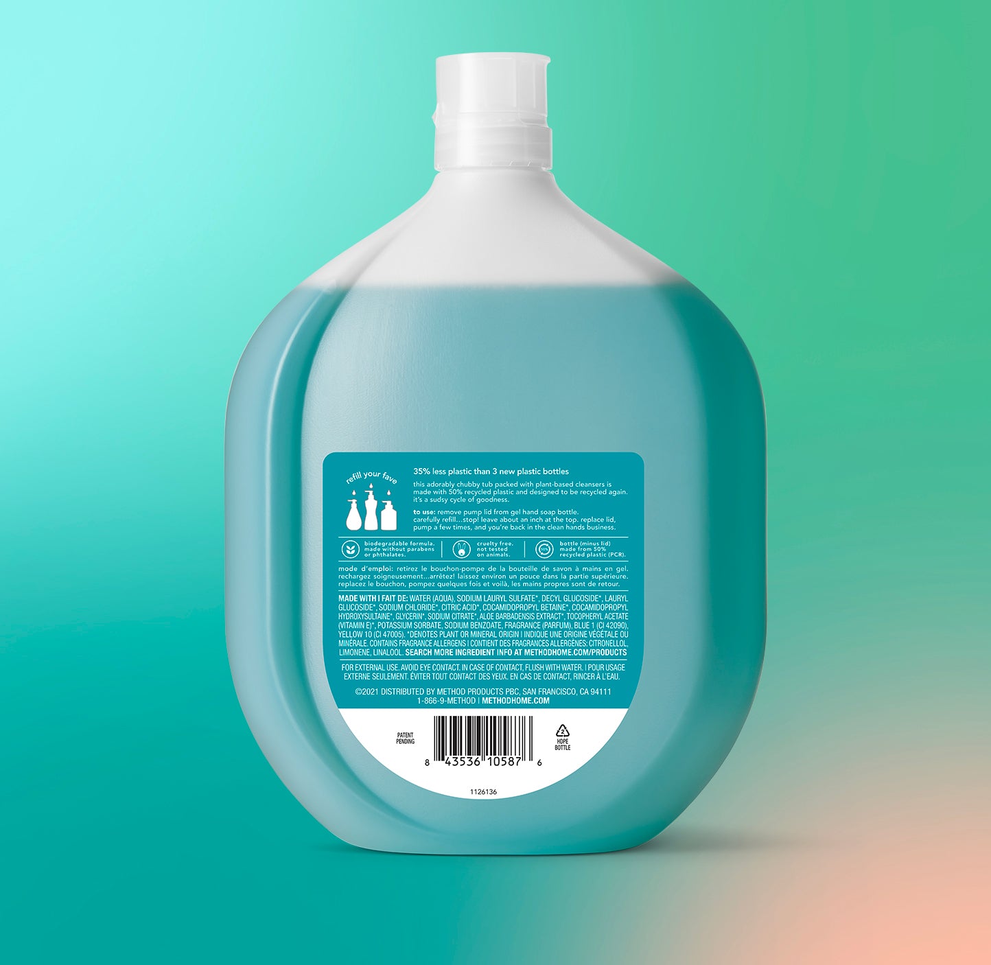Method Gel Handwash Refill Waterfall 