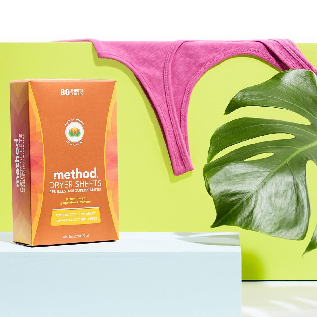 Method Dryer Sheet Ginger Mango 