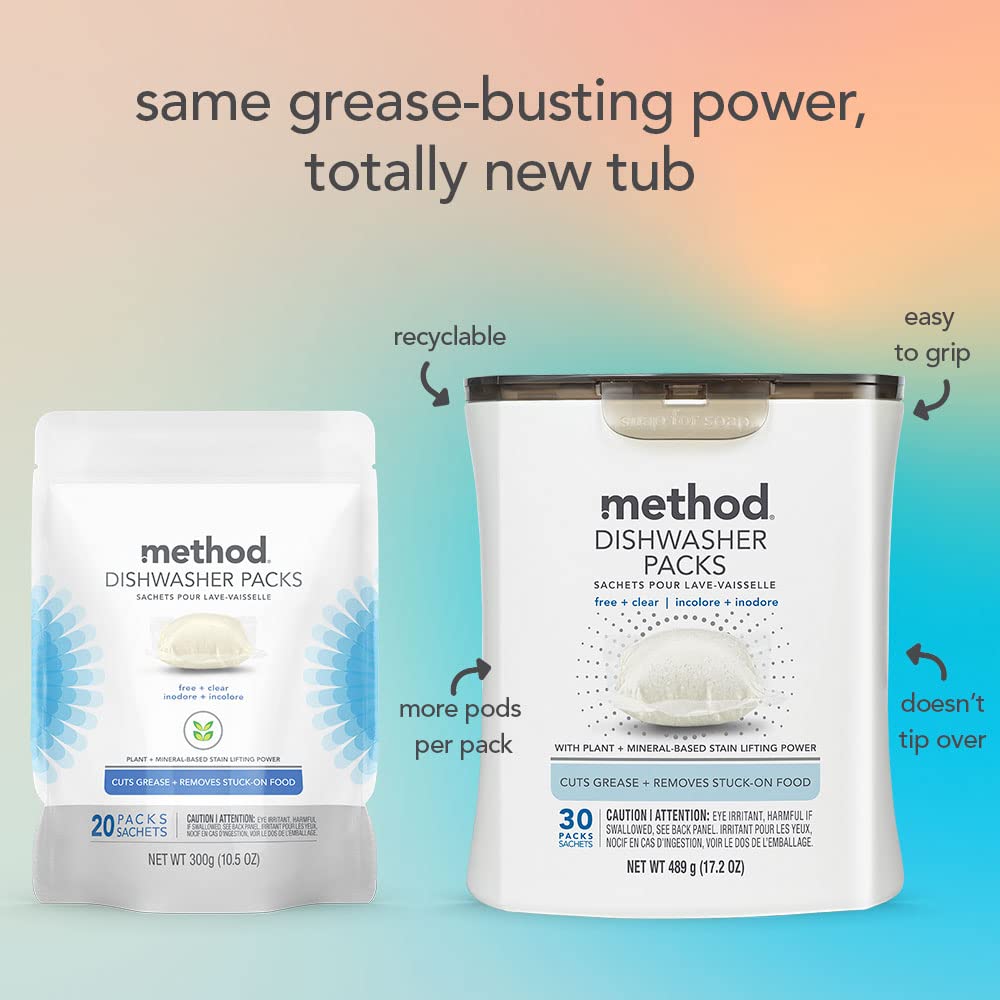 Method dishwasher packs 30packs 